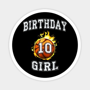 10th Birthday basketball 10 years old Magnet